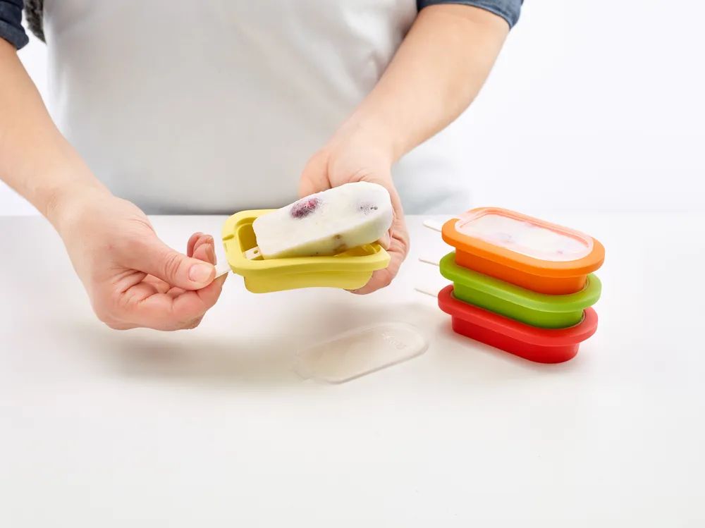 Lékué Stapelbare Mini Stieleisformen, 4er-Set - Mixed