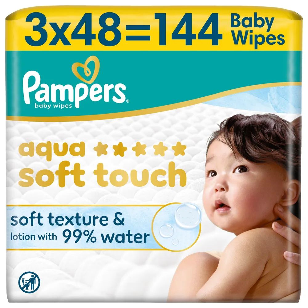 Pampers Feuchte Tücher Aqua Soft touch 3x