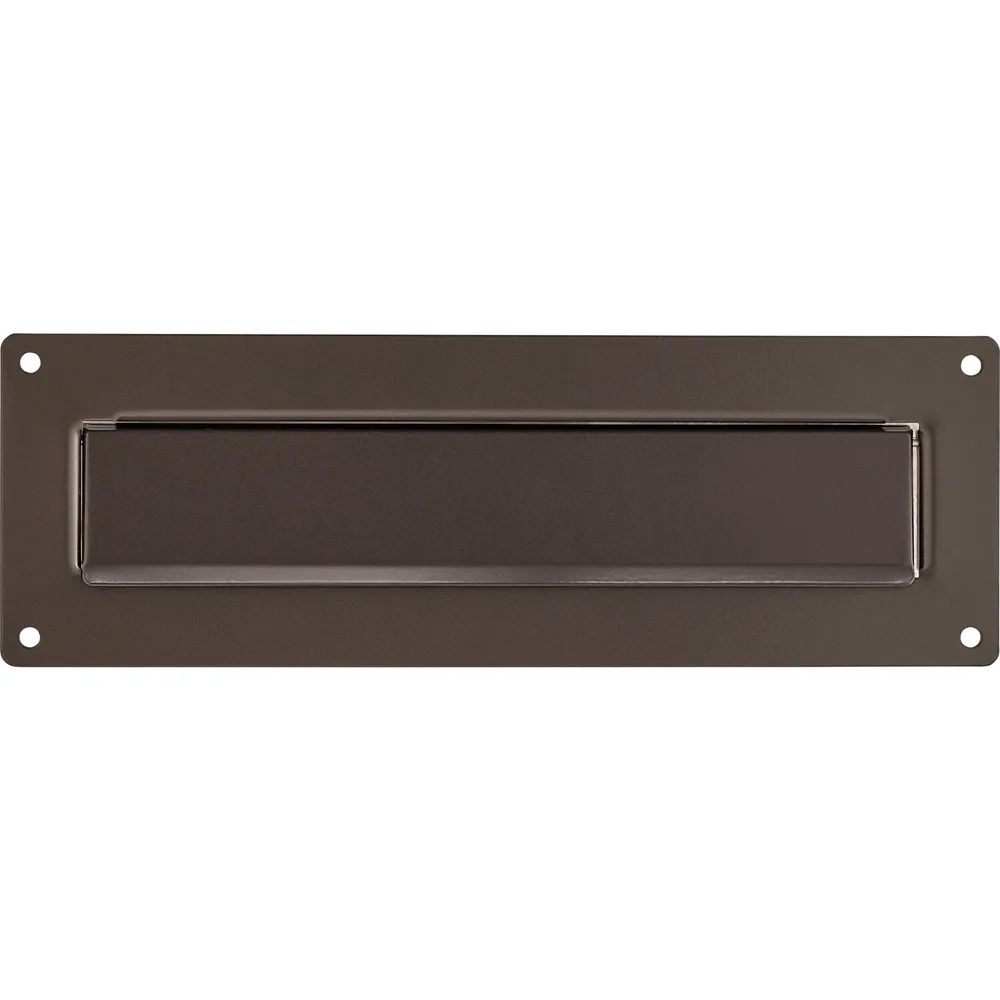 Burg-Wächter Außeneinwurfblende PORTA 796, 304 x 101 x 3 mm, schwarz-braun, metallic matt