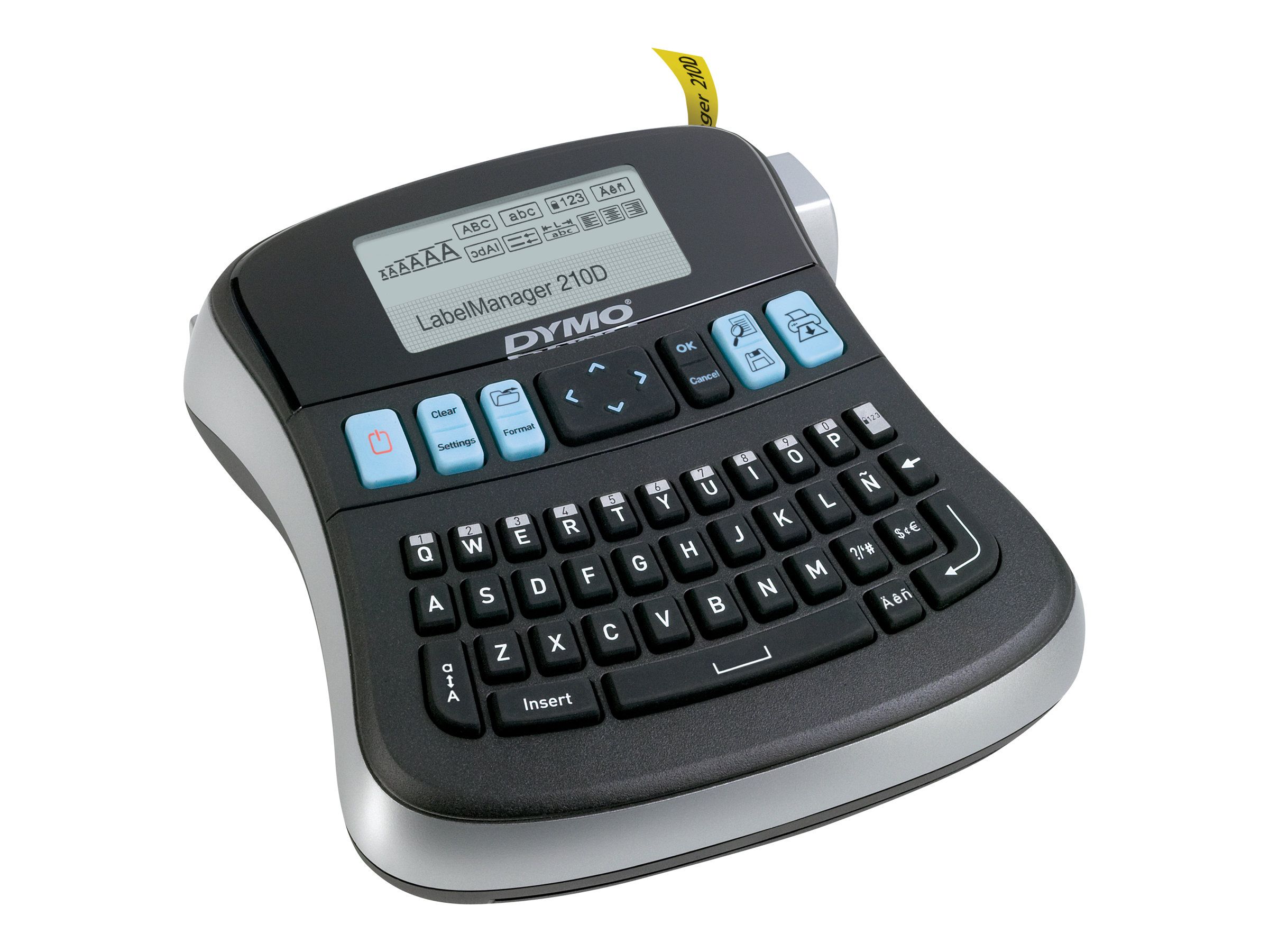 Dymo LabelMANAGER 210D - Beschriftungsgerät - s/w - Thermotransfer - Rolle (1,2 cm)
