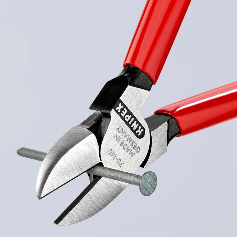KNIPEX Seitenschneider mit Kunststoff überzogen schwarz atramentiert 140 mm