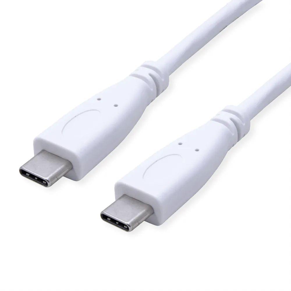 VALUE USB 3.2 Gen 2 Kabel, C-C, ST/ST, 4K UHD-1, 10Gbit/s, Emark, 100W, weiß, 0,5 m