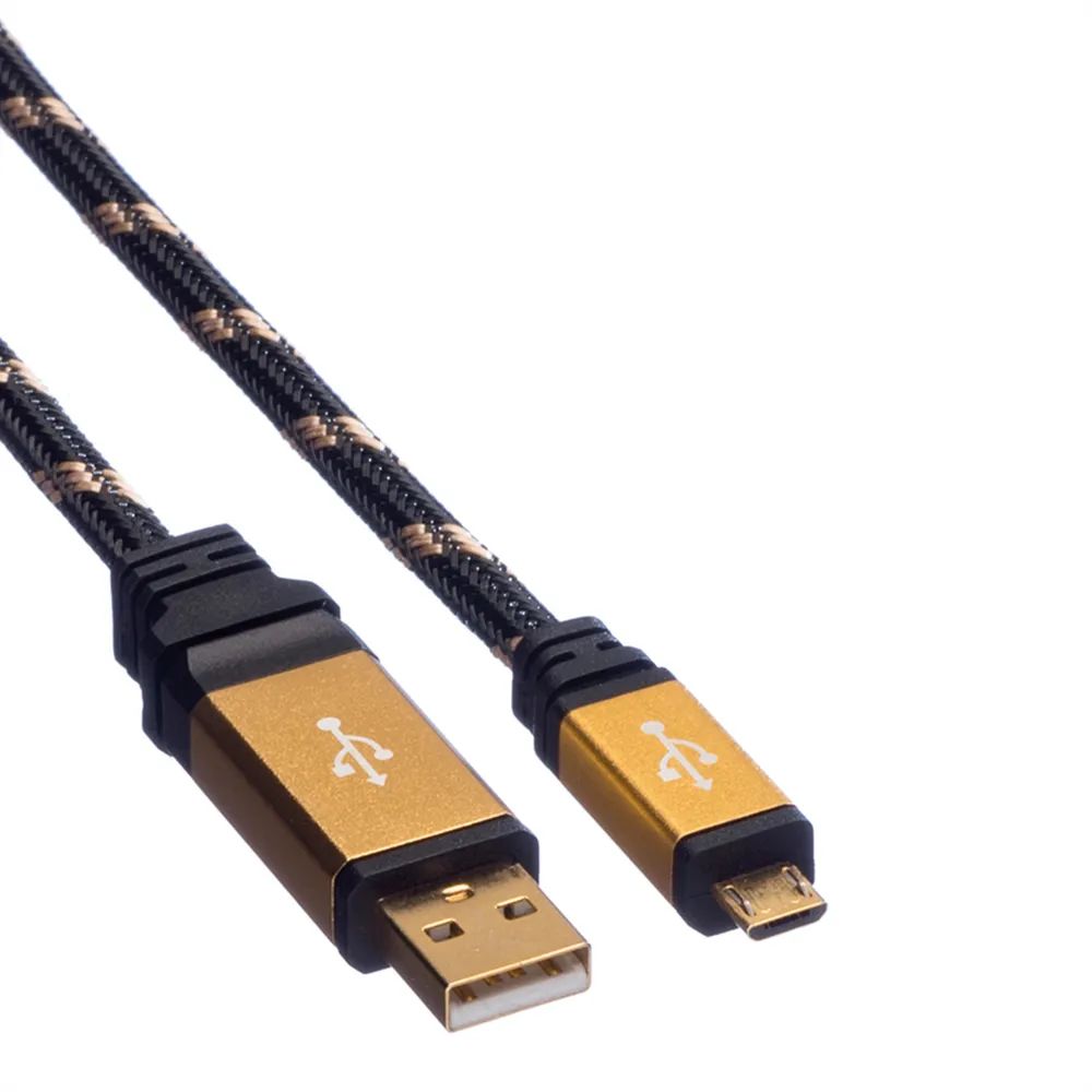 ROLINE GOLD USB 2.0 Kabel, Typ A ST - Micro B ST, 1,8 m