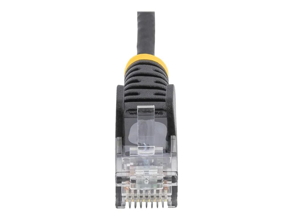 StarTech.com 1,5 m Cat6-Kabel - Schlankes Cat6-Patchkabel - Schwarz - Snagless RJ45-Anschlüsse - Gigabit-Ethernet-Kabel - 28 AWG (N6PAT150CMBKS)