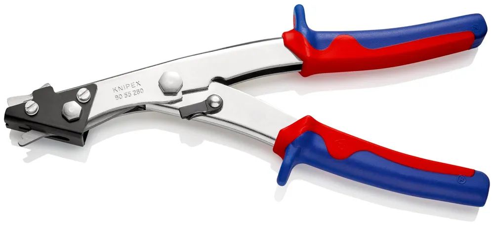 KNIPEX Blechknabber mit Mehrkomponenten-Hüllen vernickelt 280 mm