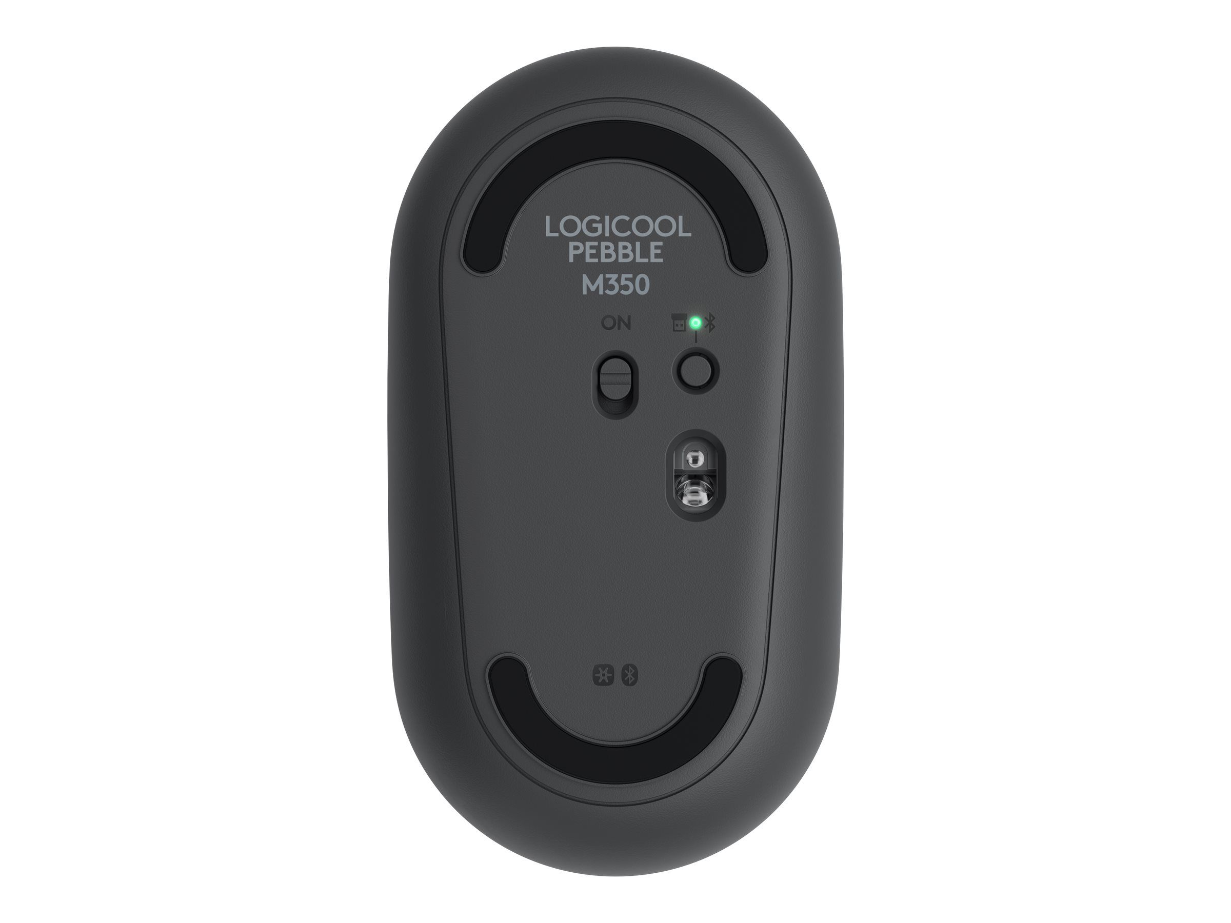 Logitech Pebble M350 - Maus - optisch - 3 Tasten - kabellos - Bluetooth, 2.4 GHz - kabelloser Empfänger (USB)