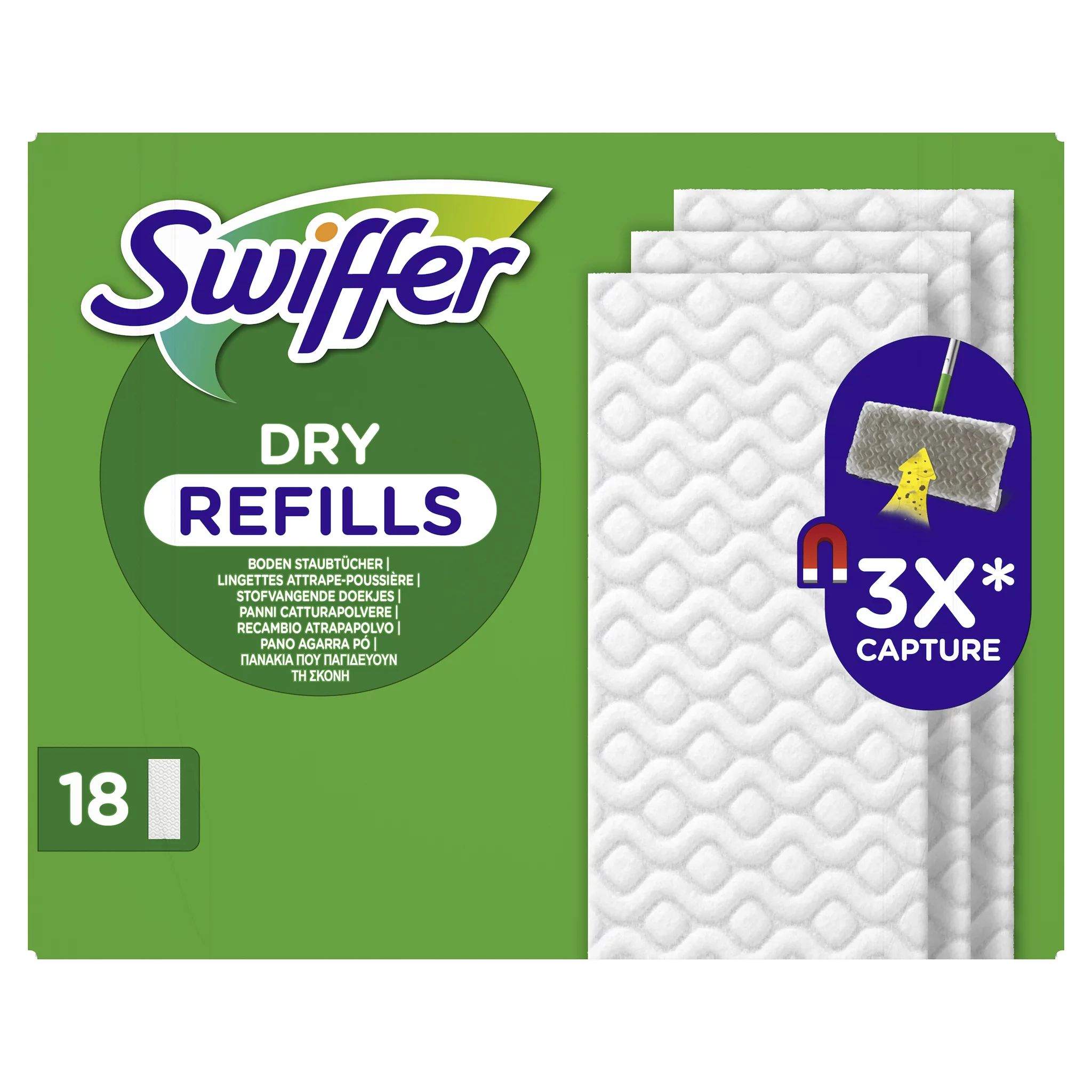 Swiffer Trocken Wischtücher Nachfüllpackung 18er