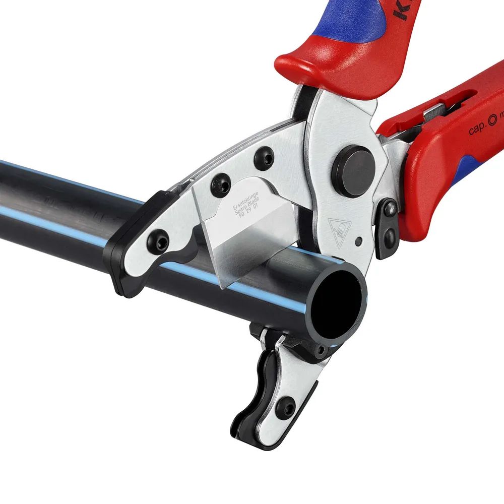 KNIPEX Rohrschneider für Verbund- und Schutzrohre mit Mehrkomponenten-Hüllen verchromt 210 mm