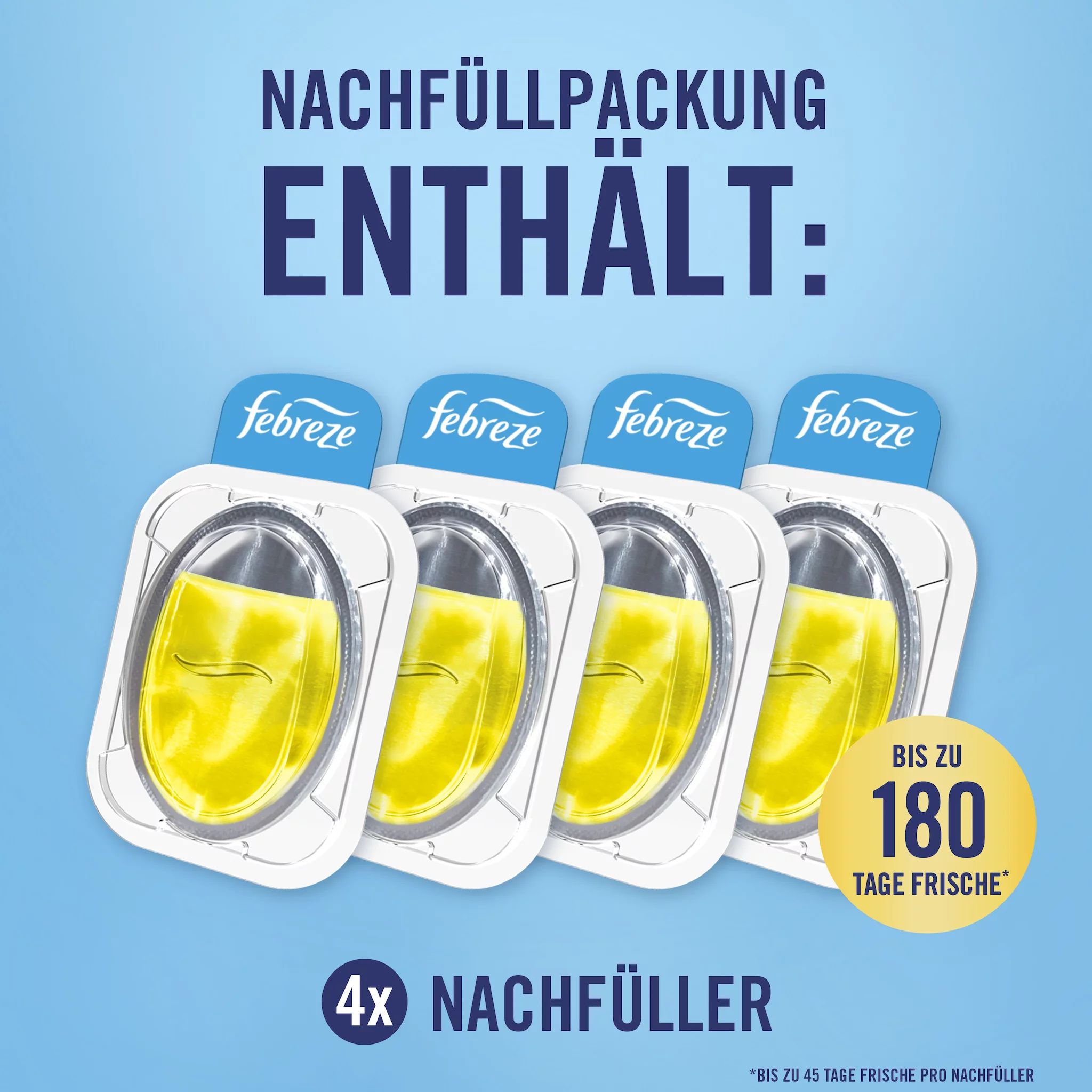 Febreze Mülleimererfrischer Nachfüller 4er Zitrusfrische = 19,52ml