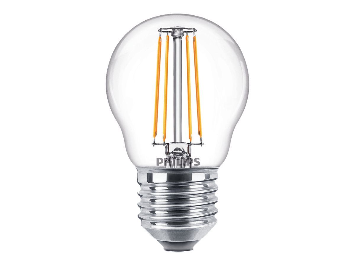 Philips Glühbirne mit LED-Filament - Form: P45 - klar Finish - E27 - 4.3 W (Entsprechung 40 W)