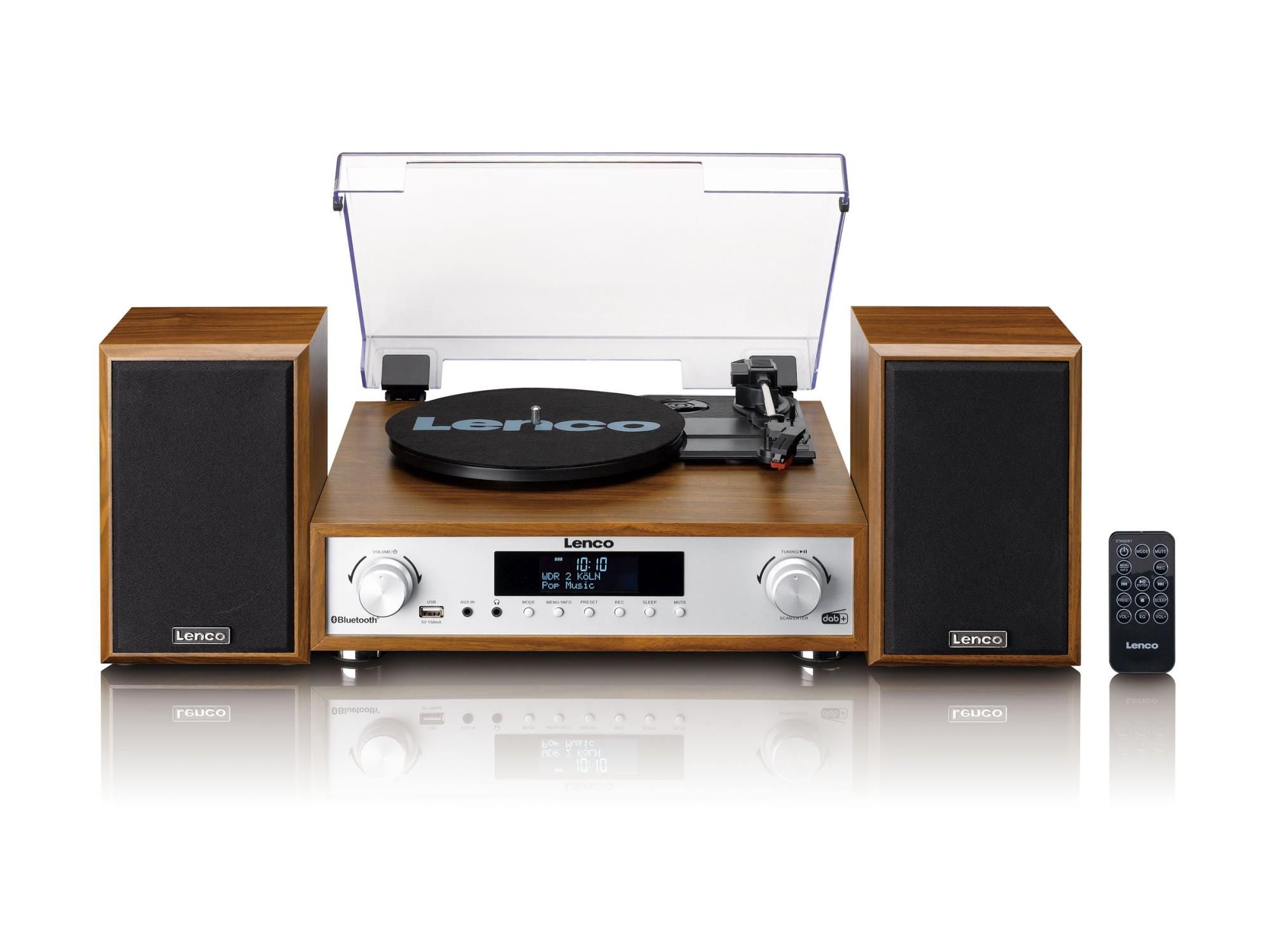 Lenco MC-160 - Audiosystem - 2 x 10 Watt - Holz