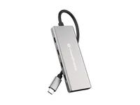 Conceptronic HUBBIES17G - USB 3.2 Gen 2 (3.1 Gen 2) Type-C - USB 3.2 Gen 2 (3.1 Gen 2) Type-A - USB 3.2 Gen 2 (3.1 Gen 2) Type-C - 10000 Mbit/s - Grau - Aluminium - 100 W