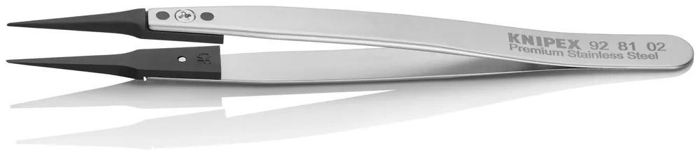 KNIPEX Pinzette mit Wechselspitzen ESD Glatt 130 mm