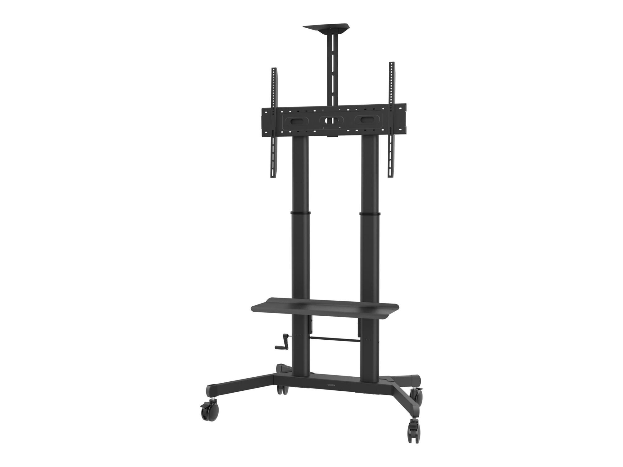 Vision X-Series VFM-F26 - Wagen - für Flachbildschirm / Videokonferenzsystem - höhenverstellbar, max. 80 kg - Stahl - Schwarz - Bildschirmgröße: 140-254 cm (55"-100")