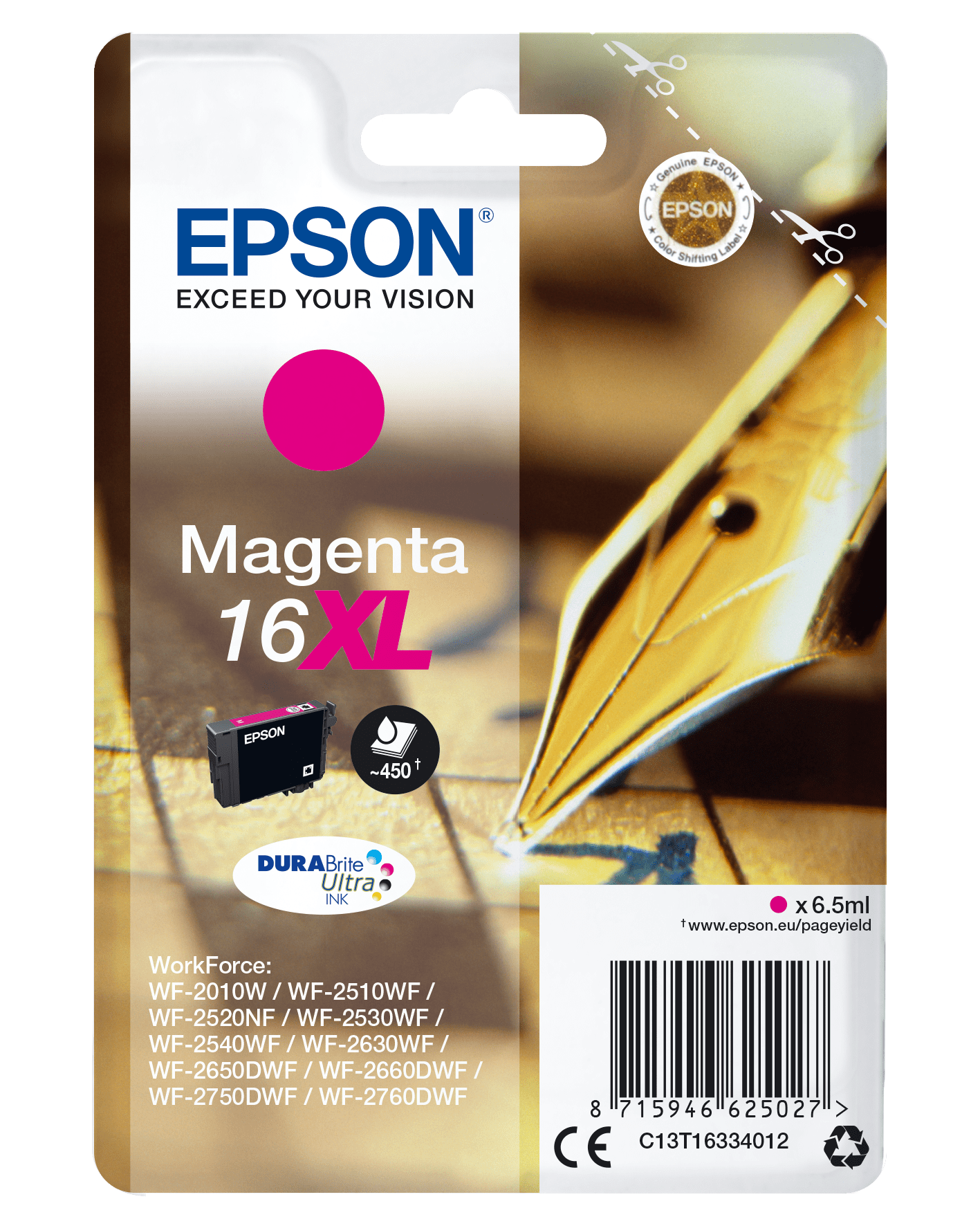 Epson 16 Tinte Füller Single, XL, magenta
