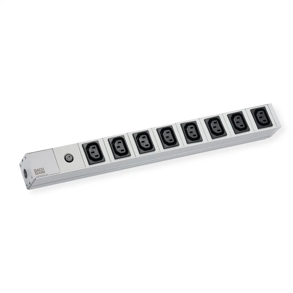 BACHMANN 19" Steckdosenleiste, 8x C13 Buchse, 1xC14 Stecker
