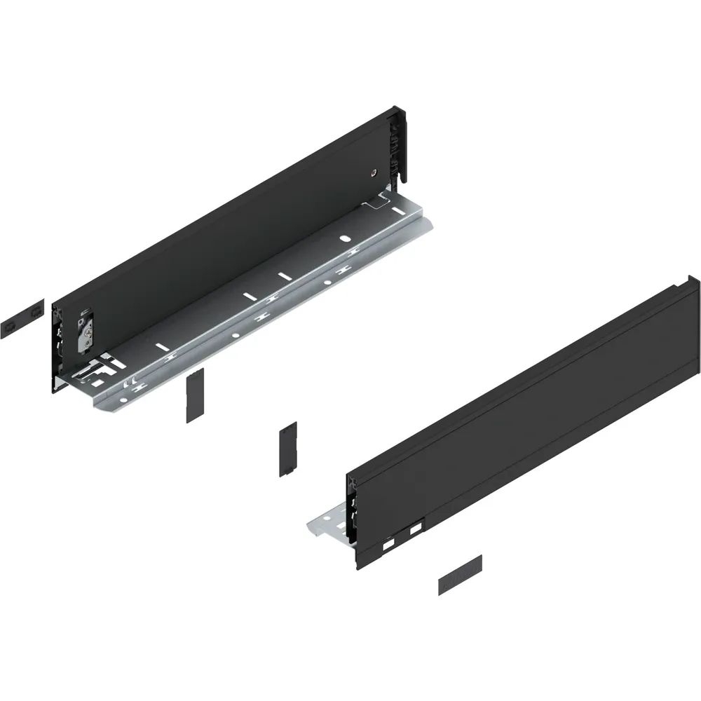 BLUM LEGRABOX pure Zarge Höhe M, NL 400, Carbonschwarz-matt