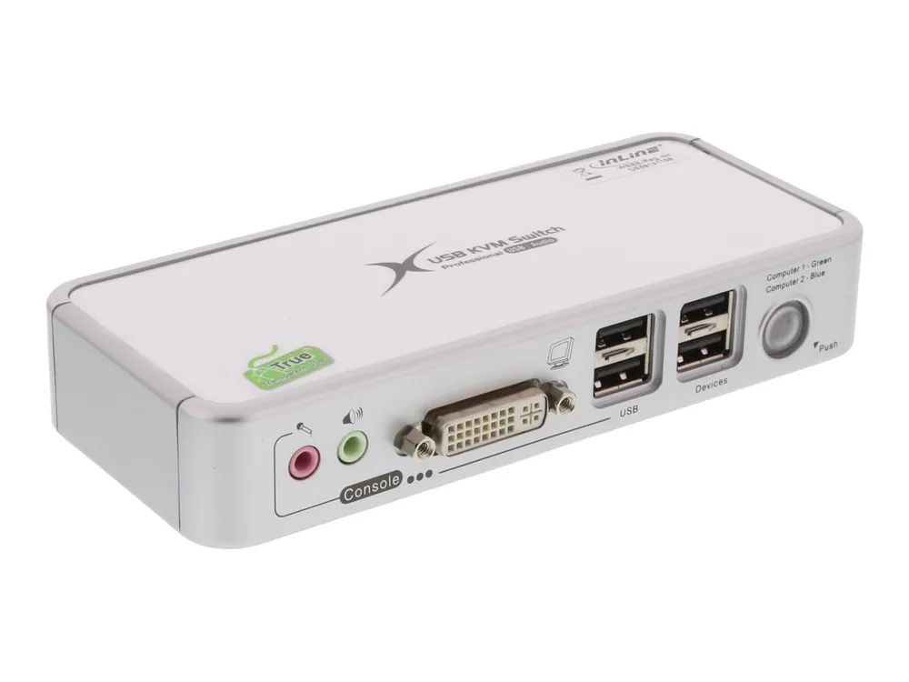 InLine KVM Switch - DVI - 2-fach - USB (4-fach) - mit Audio