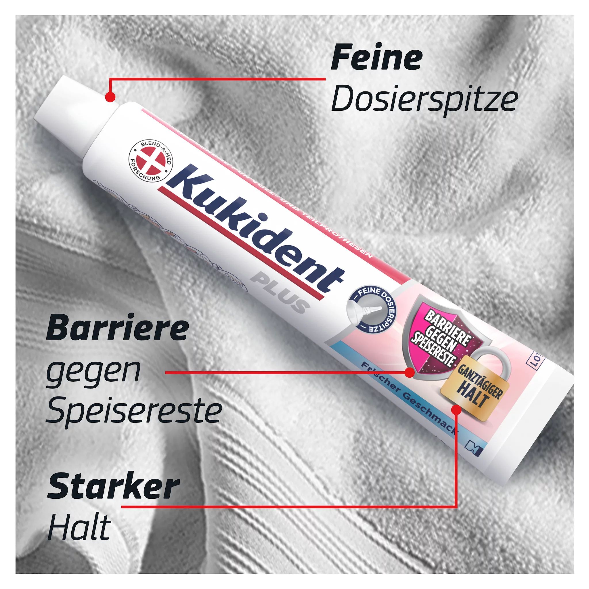 Kukident Plus Barriere gegen Speisereste-Frischer Geschmack 40G