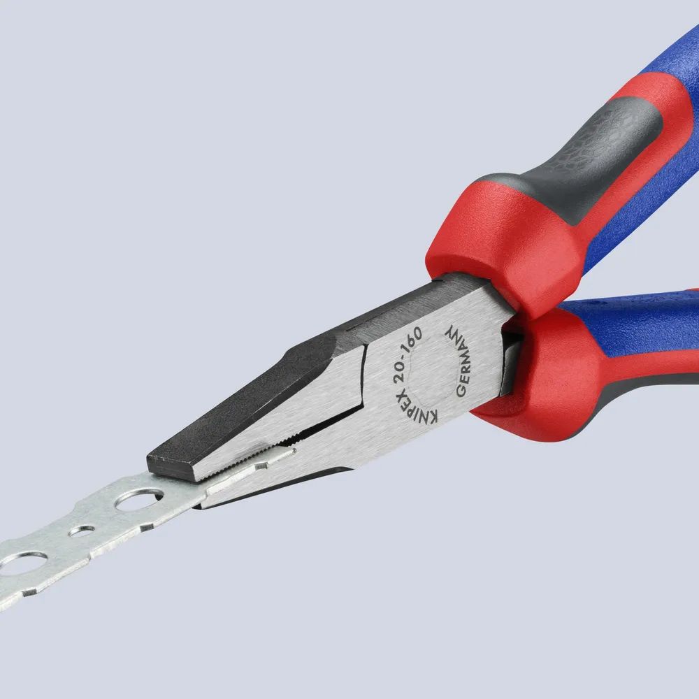 KNIPEX Flachzange mit Comfort-Griffen schwarz atramentiert 160 mm