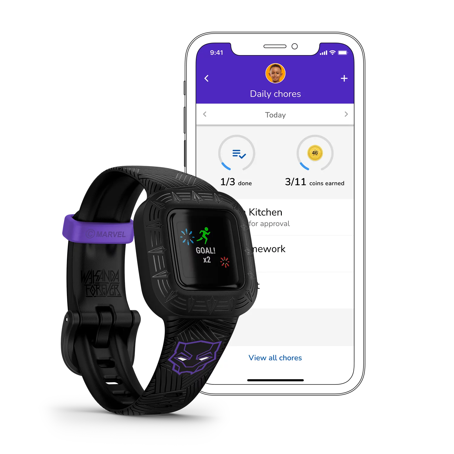Garmin vívofit jr. 3, Marvel Black Panther Special Edition