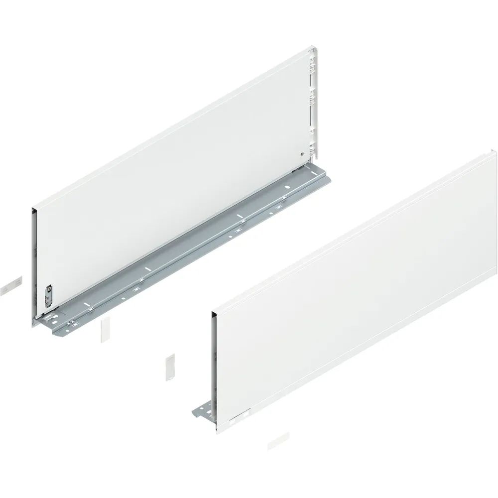 BLUM LEGRABOX pure Zarge Höhe F, NL 650, Seidenweiß-matt