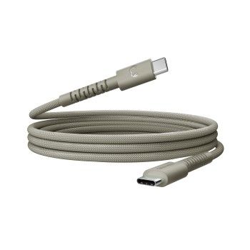 Fresh 'n Rebel USB-C zu USB-C silikon geflochtenes Kabel "FlexWave" 2m, 100W Dried Green