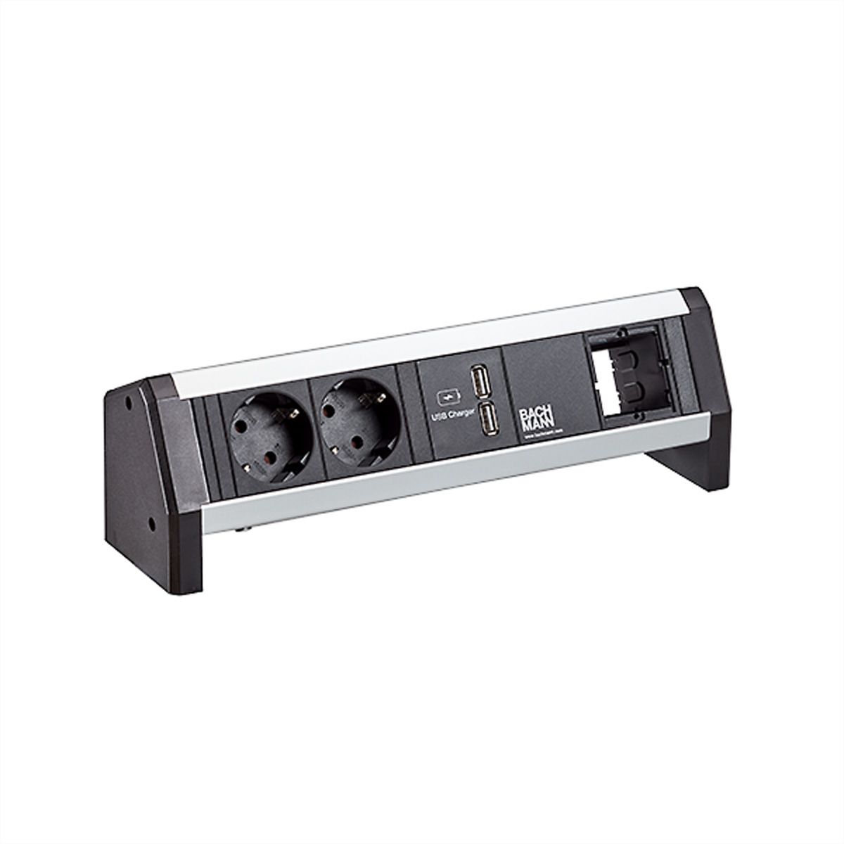 Bachmann DESK 1 - Steckdosenleiste - Wechselstrom 250 V - Eingabe, Eingang GST18i3 - Ausgangsanschlüsse: 2 (2 x USB, 2 x CEE 7/3)