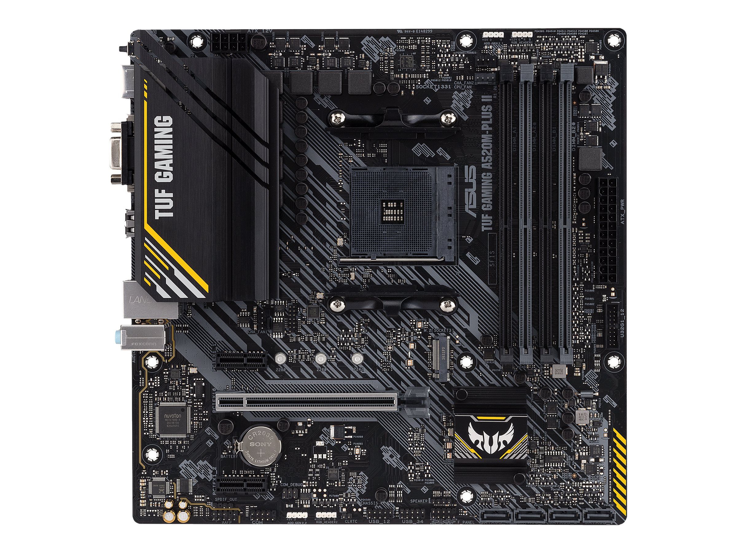 ASUS TUF GAMING A520M-PLUS II - Motherboard - micro ATX - Socket AM4 - AMD A520 Chipsatz - USB 3.2 Gen 1 - Gigabit LAN - Onboard-Grafik (CPU erforderlich)