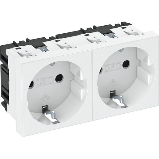 OBO STECKD.0°, 2-FACH 250V, 10/16A / STD-D0 RW2 6120022