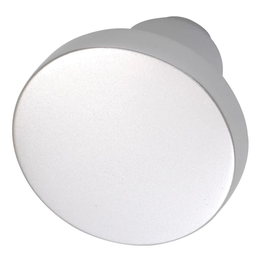Grundmann Knopfdrückerlochteil Flachform, ø 45 mm, Aluminium silber eloxiert
