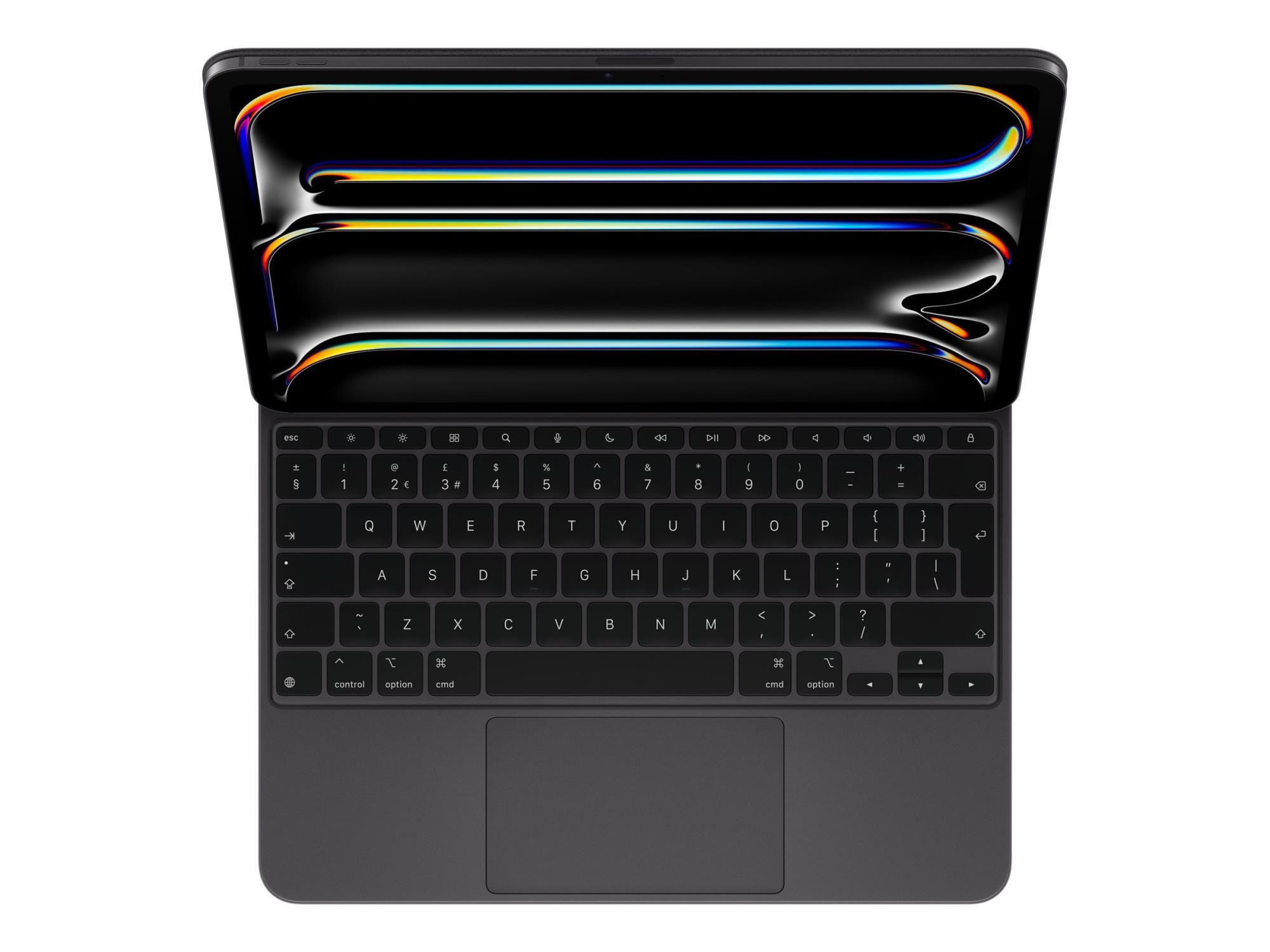 Apple Magic Keyboard - Tastatur und Foliohülle - mit Trackpad - hinterleuchtet - Apple Smart connector - QWERTY - GB - Schwarz - für 13-inch iPad Pro (M4)