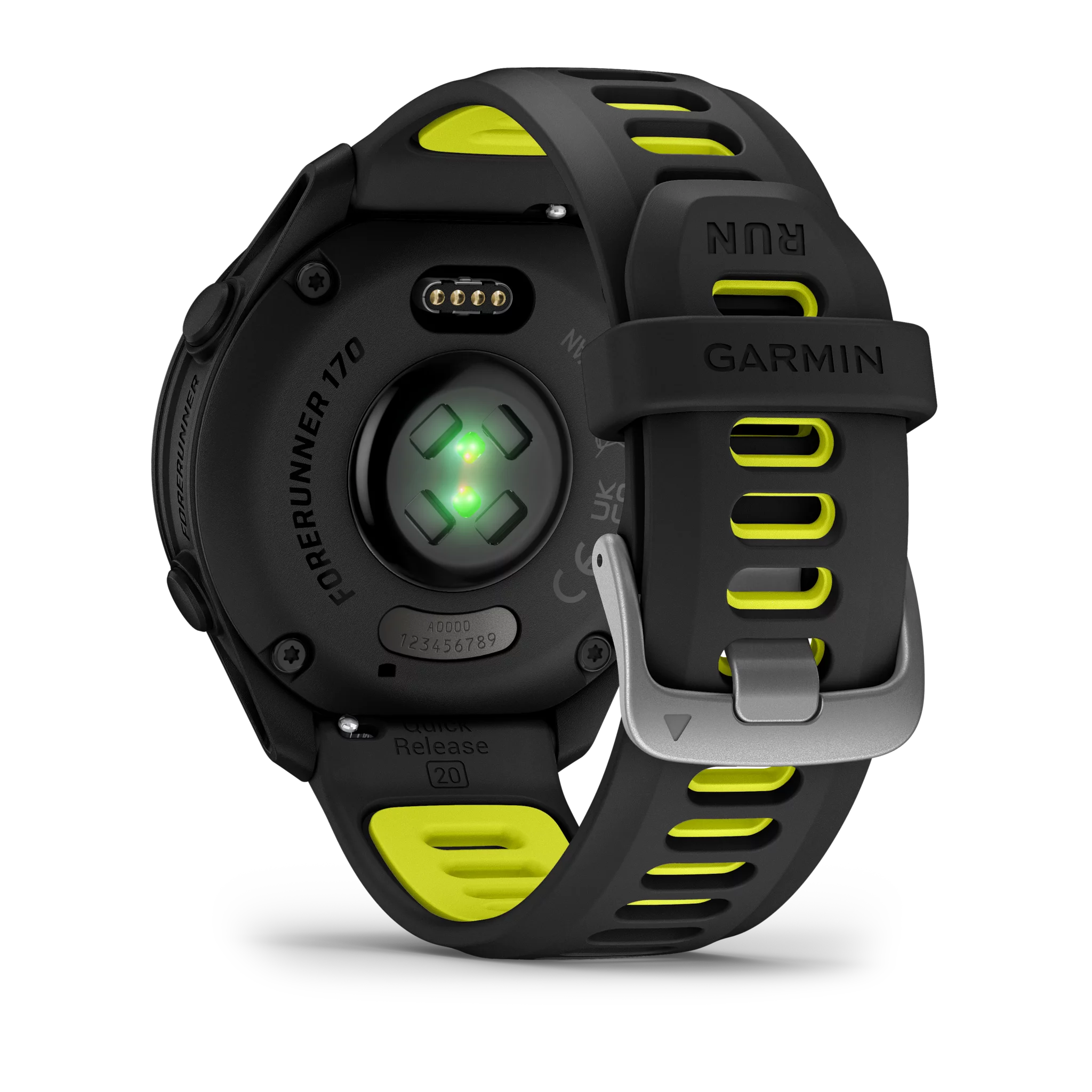 Garmin Forerunner 170 Schwarz mit Schnellwechsel-Silikon-Armband