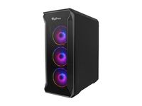 natec GENESIS Irid 505 ARGB - Midi Tower - PC - Acrylnitril-Butadien-Styrol (ABS) - Stahl - Gehärtetes Glas - Schwarz - Transparent - ATX - micro ATX - Mini-ITX - Gaming