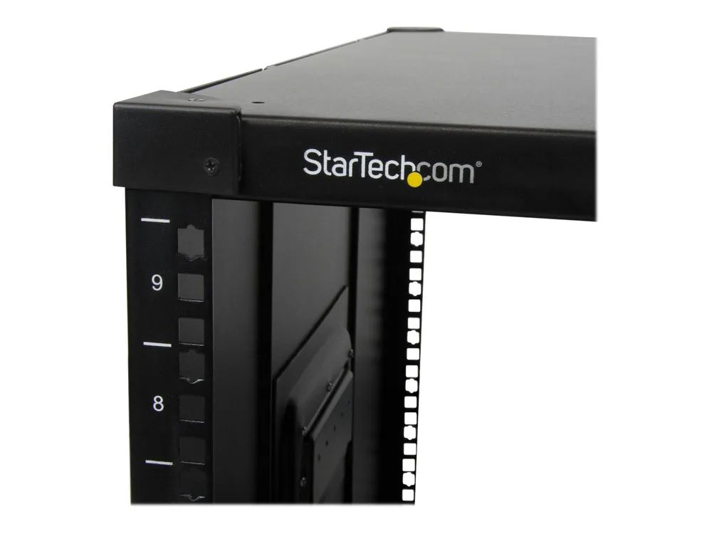 StarTech.com Startech Mobiles Server Rack mit Griffen - rollbarer Serverschrank / Netzwerschrank - 9HE - Schrank - Schwarz - 9U - 58.4 cm (23")