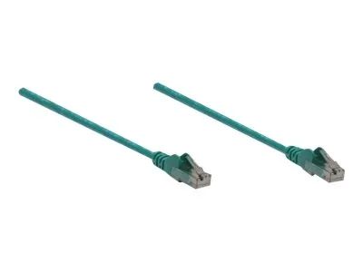 Intellinet Network Patch Cable, Cat6, 0.5m, Green, CCA, U/UTP, PVC, RJ45, Gold Plated Contacts, Snagless, Booted, Lifetime Warranty, Polybag - Patch-Kabel - RJ-45 (M)