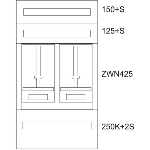 Eaton UNTERPUTZ-ZÄHLERVERTEILER K / EATON BP-U-3S-KN-600/10-2Z 137397