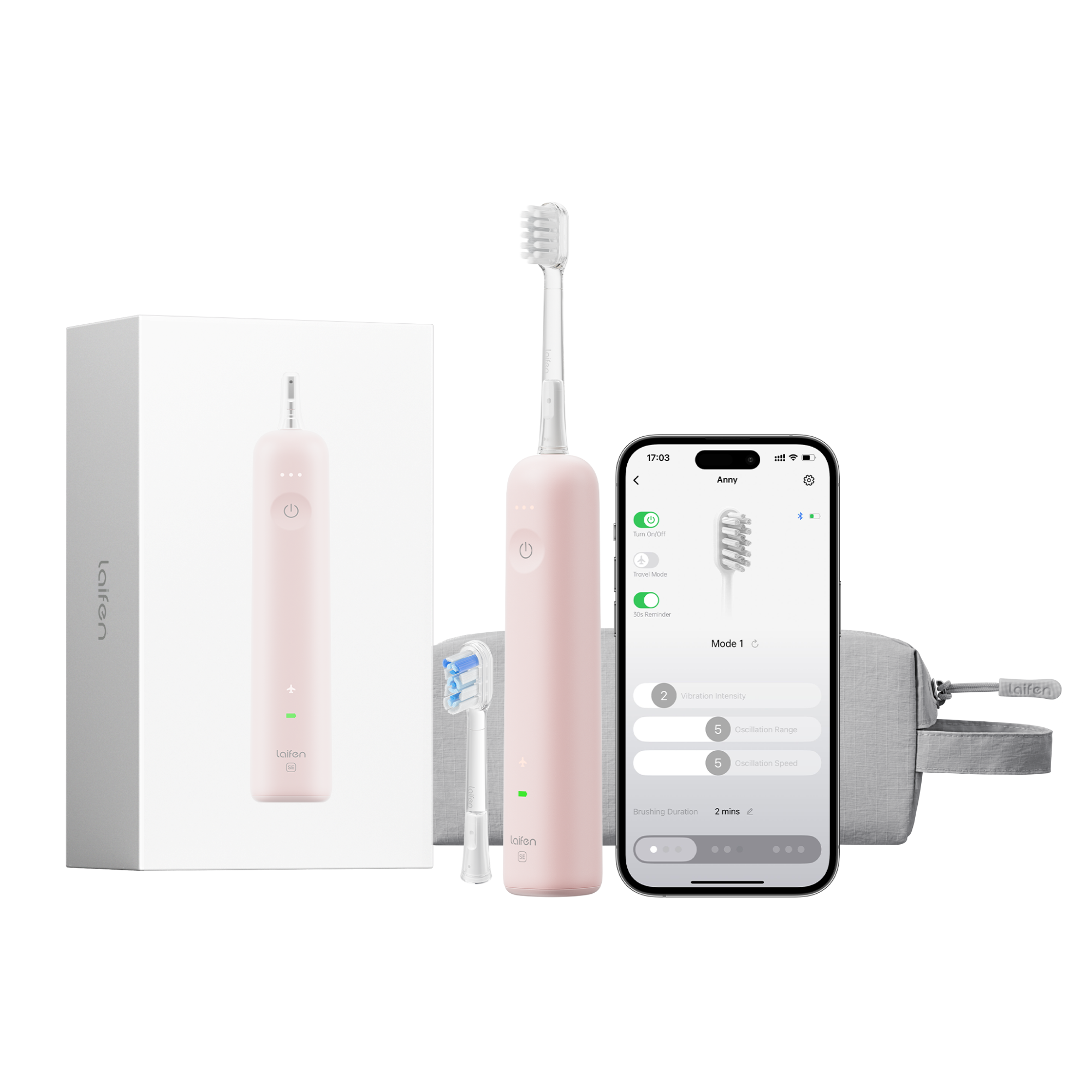 Laifen Wave Special Edition Electric Toothbrush - Matte Pink