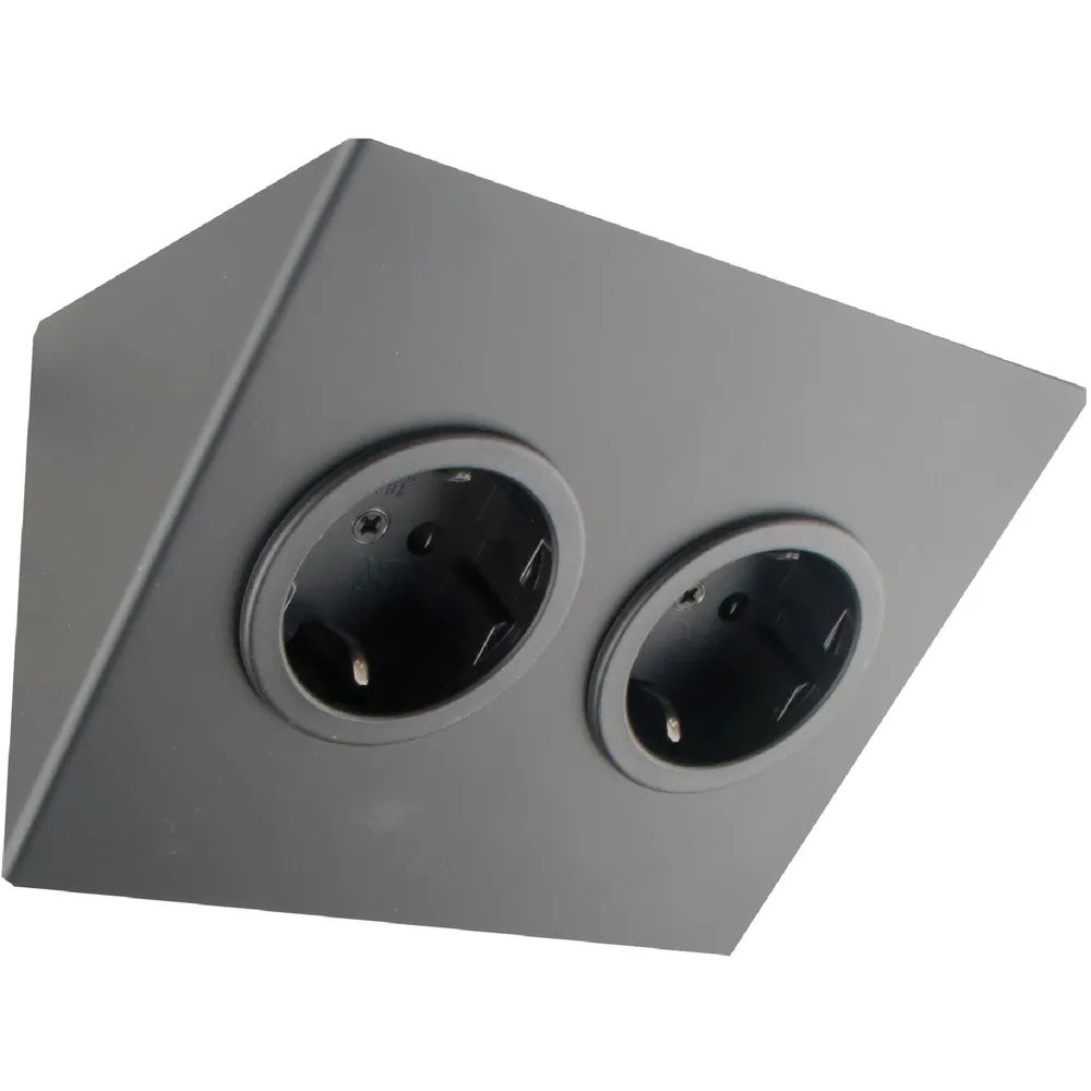 CARESSI Steckdosenelement 2ST14 2 Schukosteckdosen schwarz