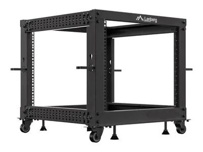 Lanberg Schrank offener Rahmen - 600 x 600 - 1100, adjustable - Schwarz, RAL 9004 - 9U - 48.3 cm (19")