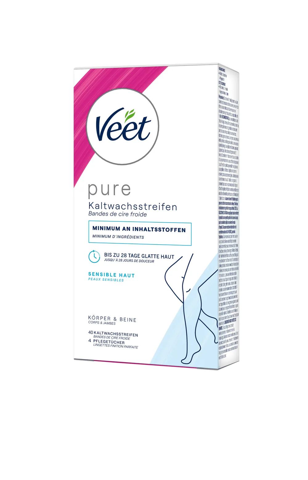 Veet Kaltwachsstreifen Beine Sensible Haut 40er