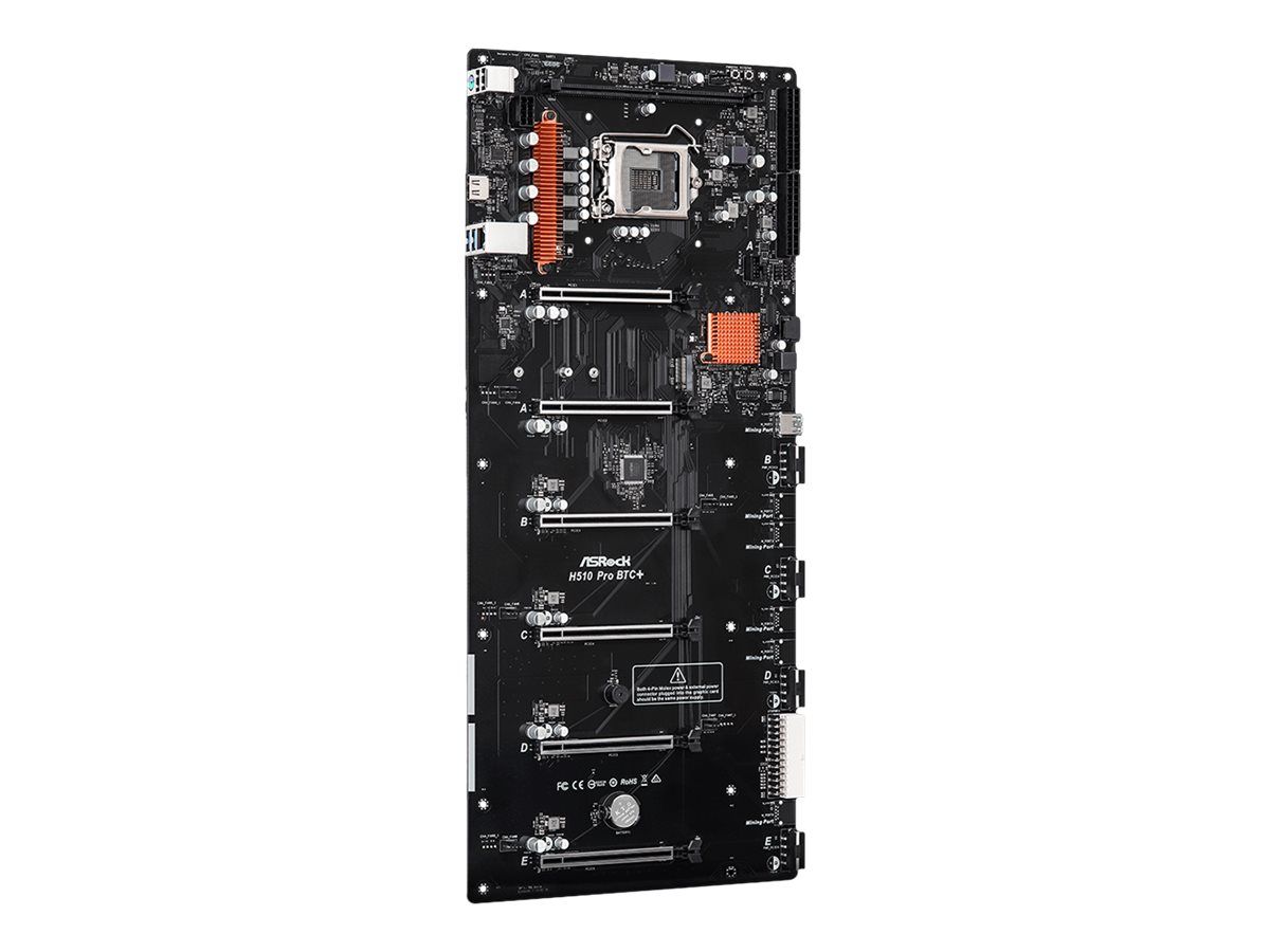 ASRock H510 Pro BTC+ - Motherboard - LGA1200-Sockel - H510 Chipsatz - USB 3.2 Gen 1 - Gigabit LAN - Onboard-Grafik (CPU erforderlich)