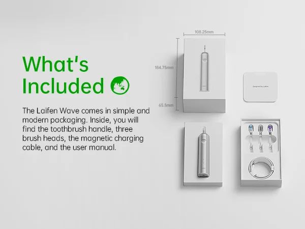 Laifen Wave Pro Electric Toothbrush - Polished Stainless Steel