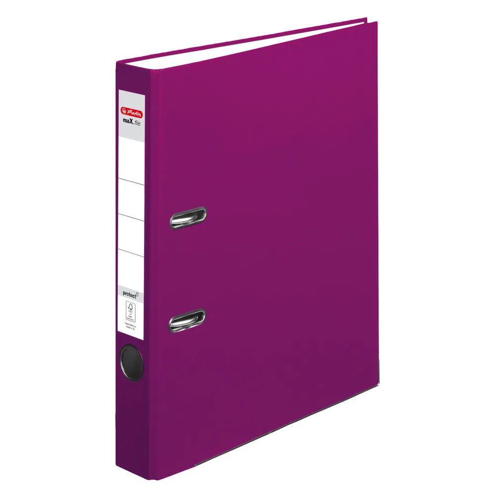 herlitz Ordner maX.file protect, A4, 5cm, brombeer