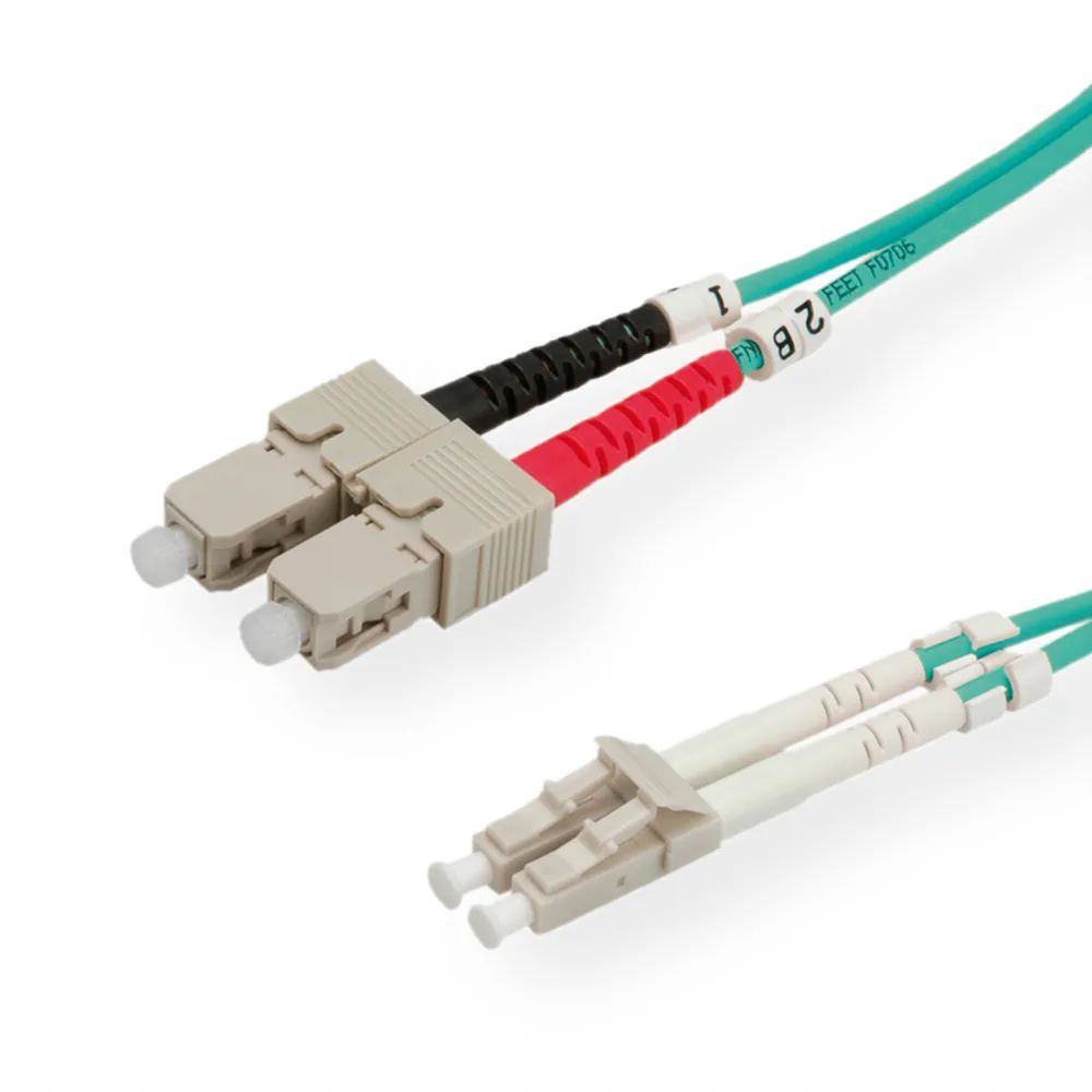 ROLINE LWL-Kabel 50/125µm OM3, LC/SC, türkis, 5 m