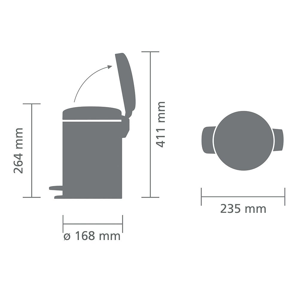 Brabantia NewIcon Treteimer, 3l, Soft Beige