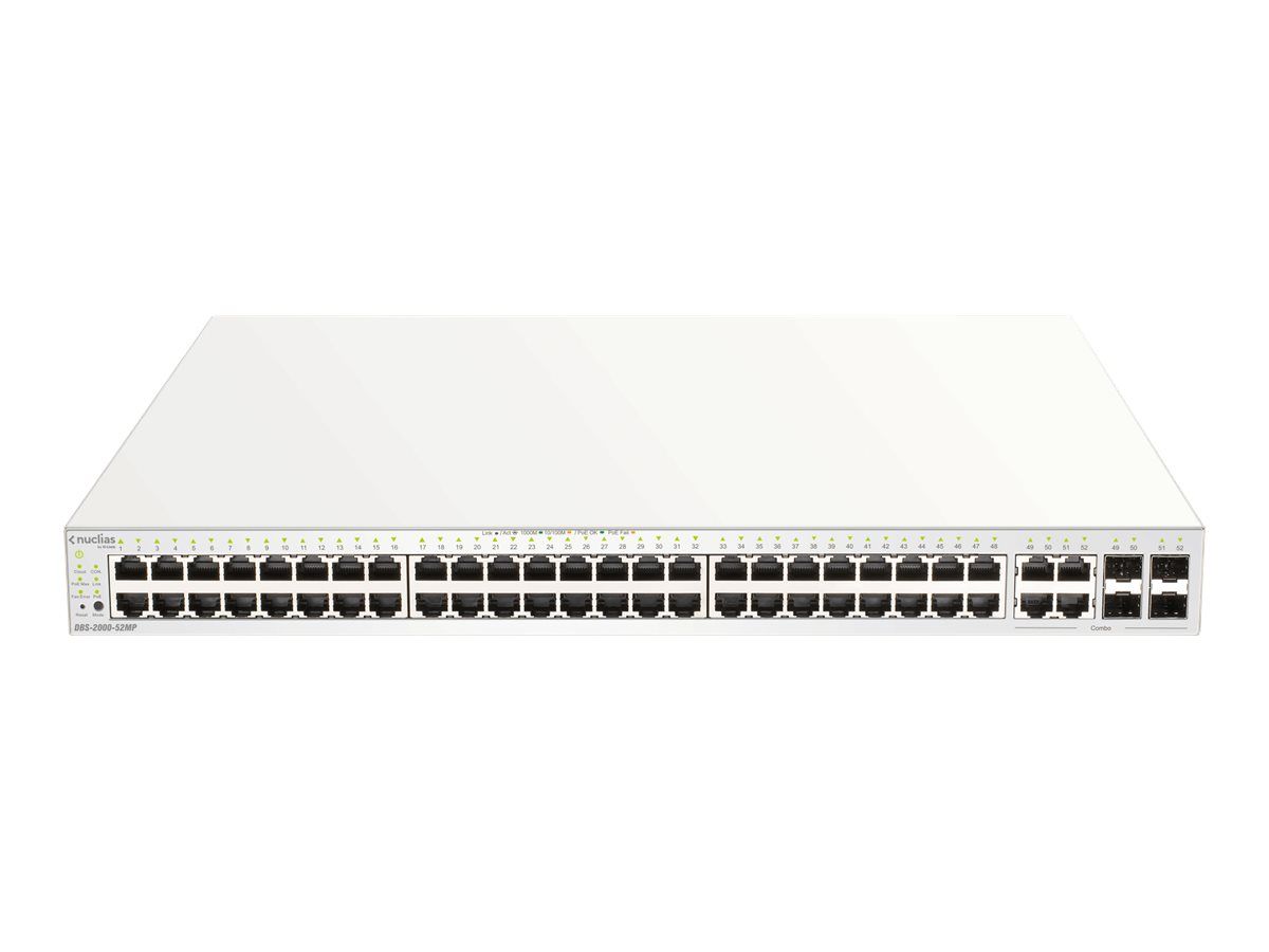 D-Link Nuclias Cloud-Managed DBS-2000-52MP - Switch - 48 x 10/100/1000 (PoE+)