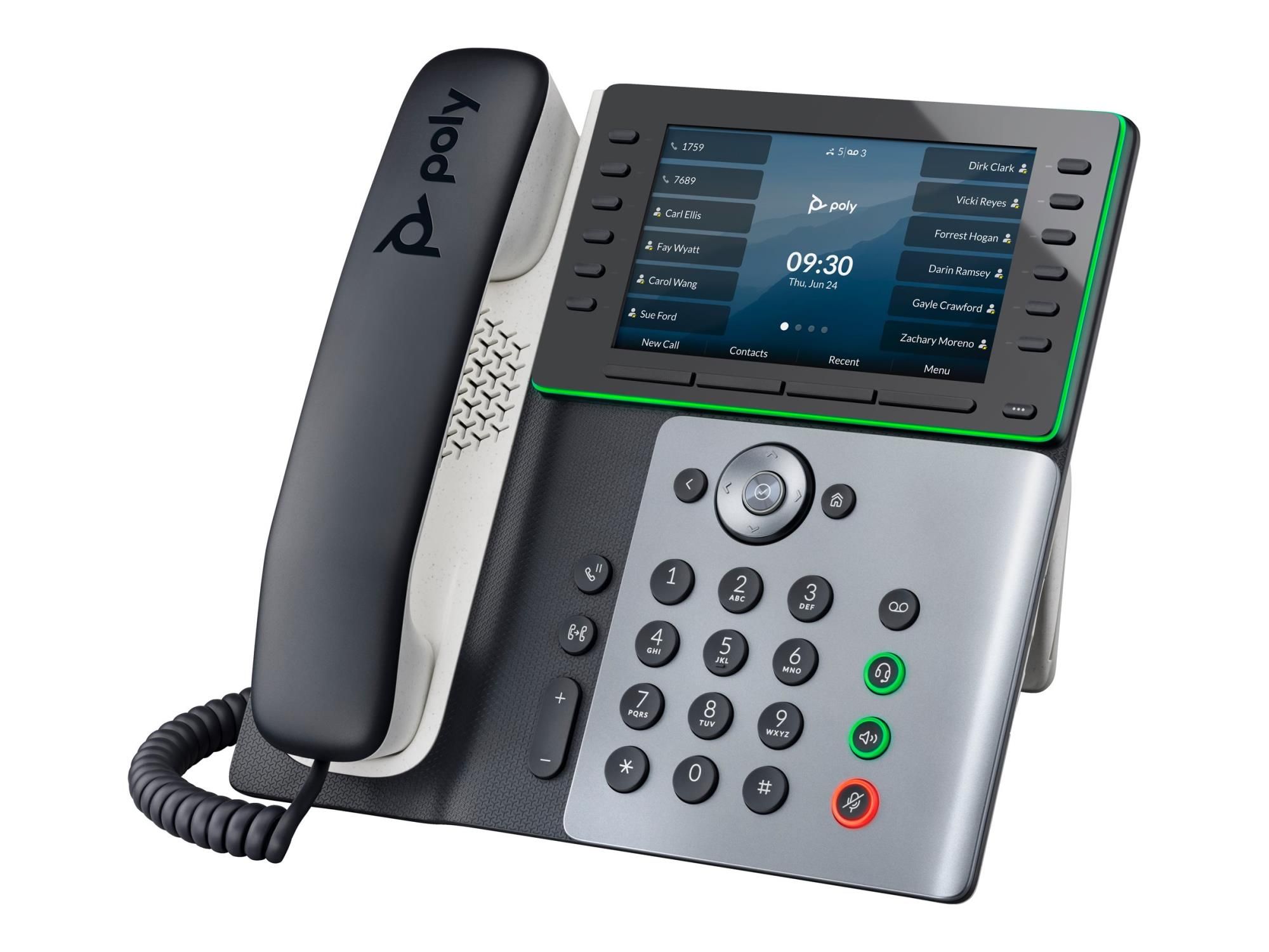 Poly Edge E550 - VoIP-Telefon mit Rufnummernanzeige/Anklopffunktion
