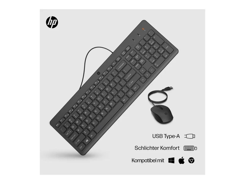 HP 150 - Tastatur-und-Maus-Set - USB - Ungarisch