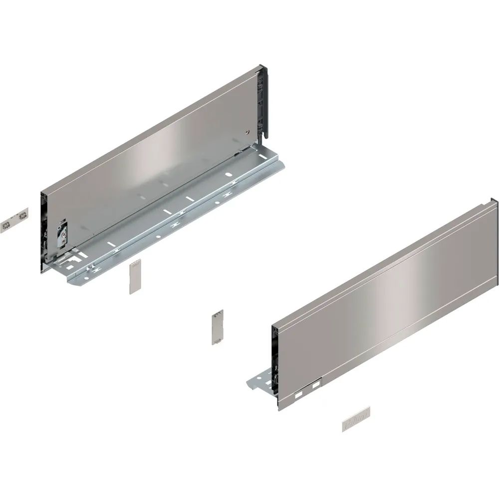 BLUM LEGRABOX pure Zarge Höhe K, NL 400, INOX (Anti-Fingerprint)